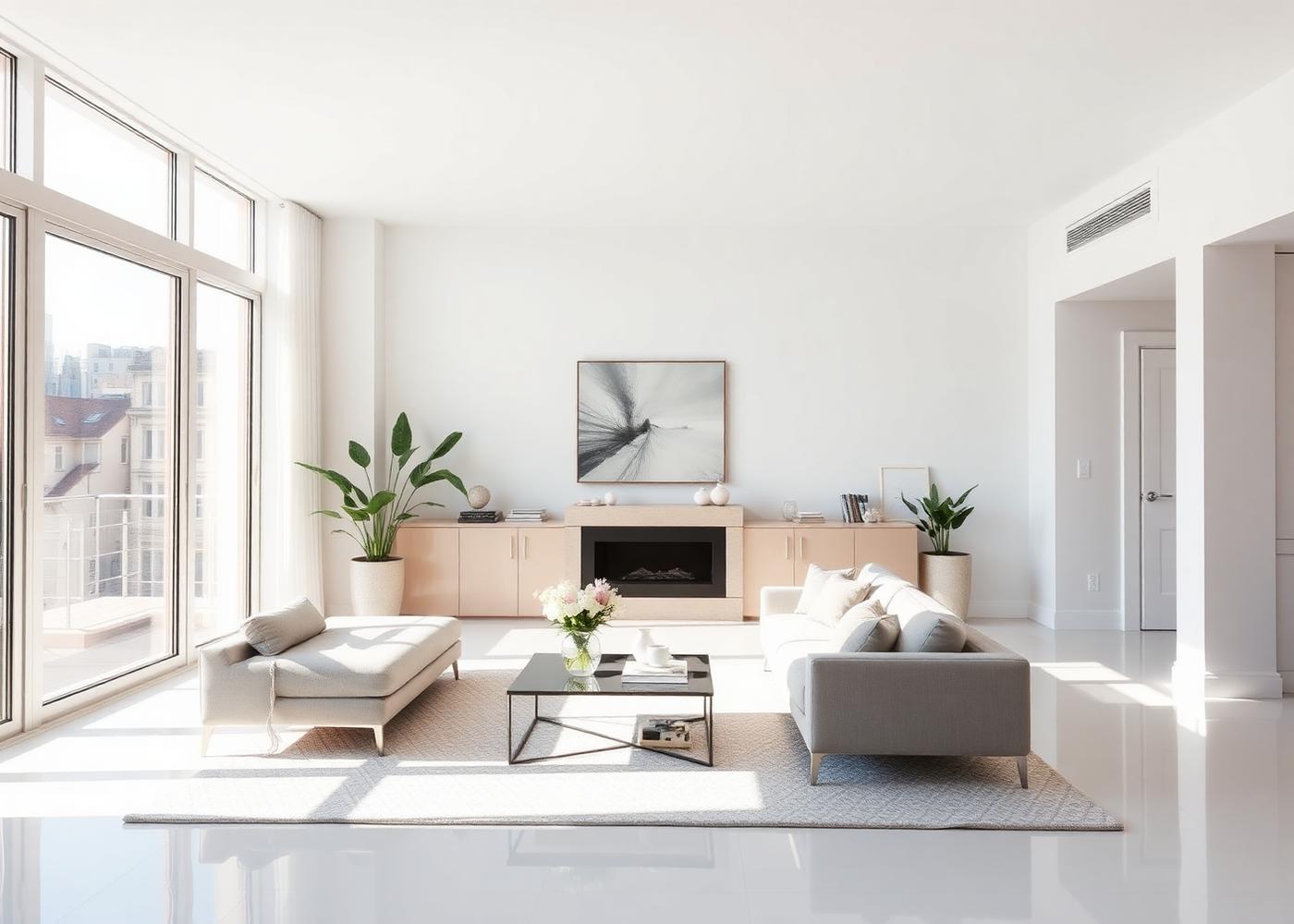 Bright, freshly cleaned NYC apartment living room